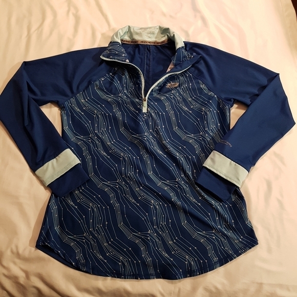 Skechers Sport women's size Medium 1/4 zip shirt, front top sleeve seam pocket - Picture 1 of 7